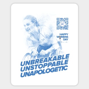 Women's Day 2025- Maria Paralympic Athlete on wheels Sticker